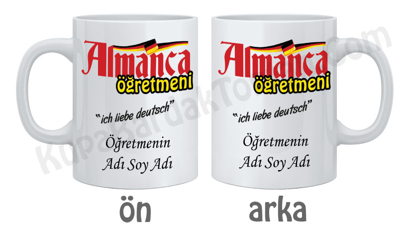 Almanca Öğretmeni İsme Özel Bardak