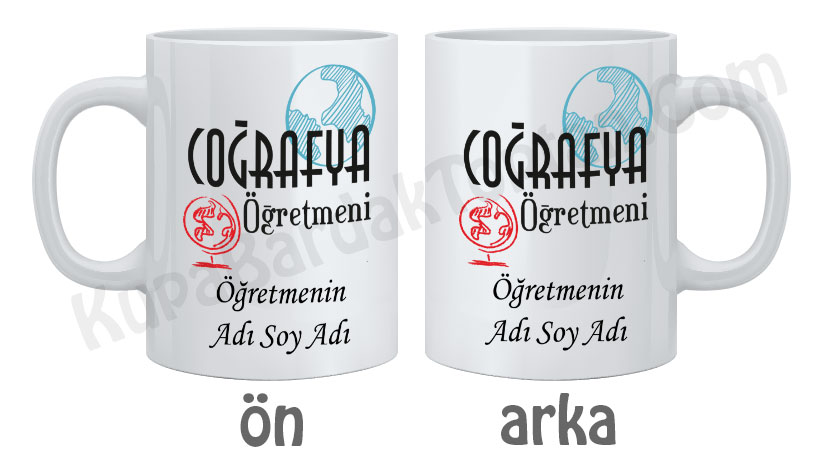 Coğrafya Öğretmeni İsme Özel Bardak