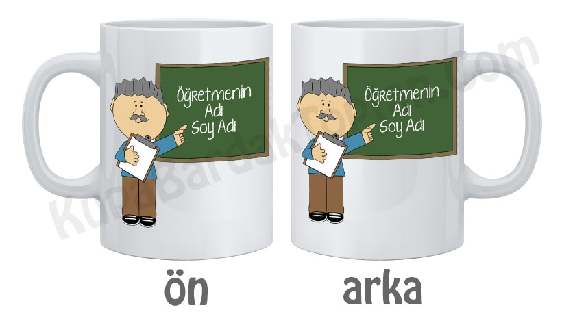 İsme Özel Erkek Öğretmen Kupa Bardak