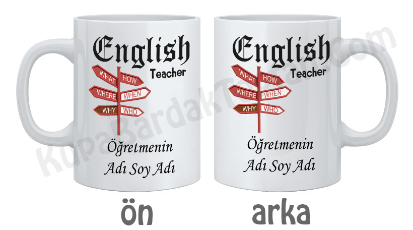 İngilizce Öğretmeni İsme Özel Kupa