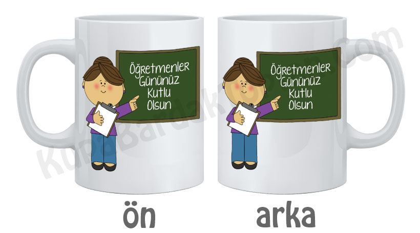Kadın Öğretmen Kupa Bardak