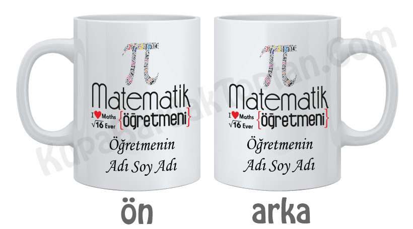 Matematik Öğretmeni İsme Özel Kupa