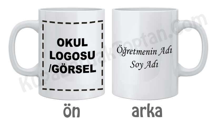 Okul Logosu ve İsme Özel Kupa Bardak