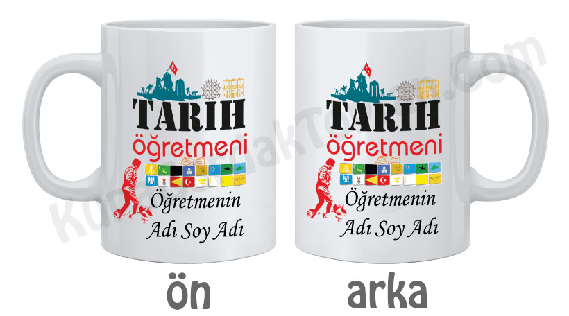 Tarih Öğretmeni İsme Özel Bardak