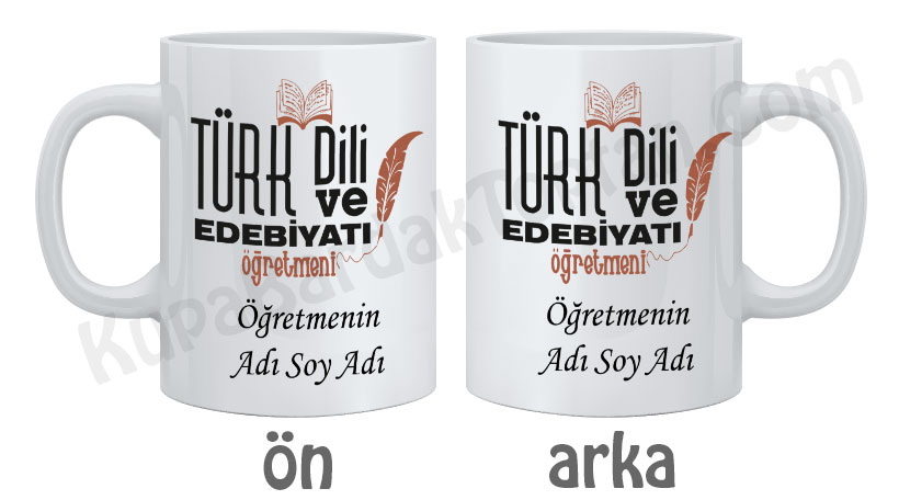 Türk Dili ve Edebiyatı Öğretmeni İsme Özel Kupa