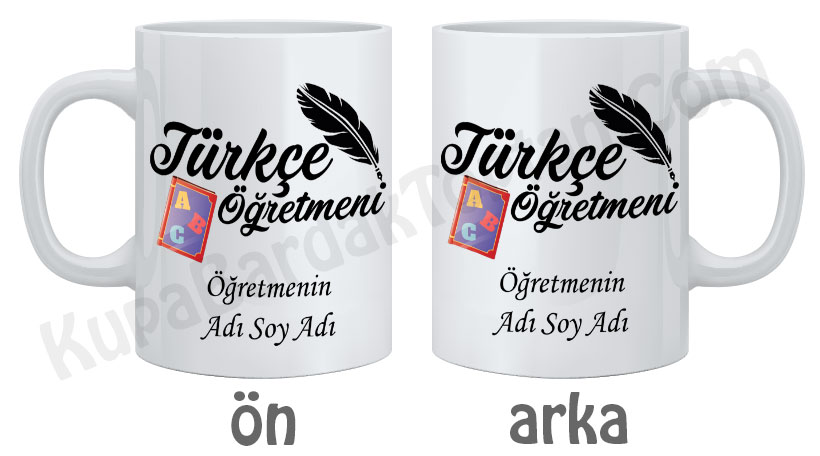 Türkçe Öğretmeni İsme Özel Kupa Bardak